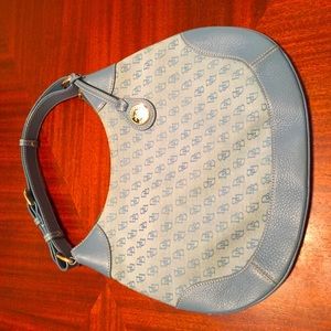 Dooney & Bourke monogrammed light blue small purse